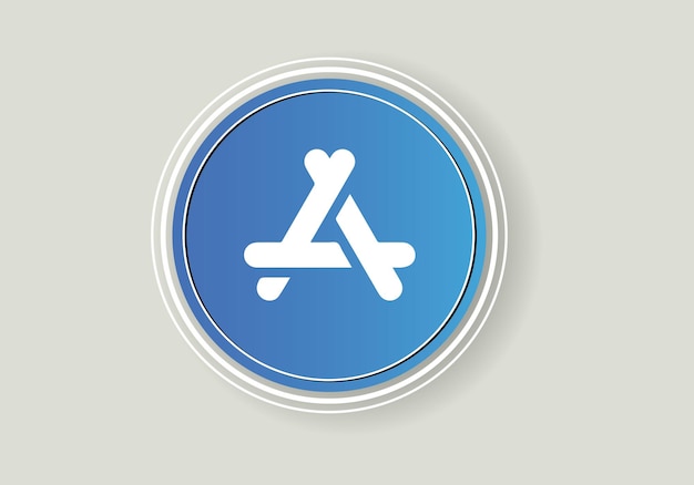 AppStore-Symbol auf Papier gedruckt AppStore ist ein Online-Social-Networking-Dienst