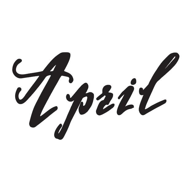 April-Kalligrafie-Schriftzug Frühlingszitate handschriftlich