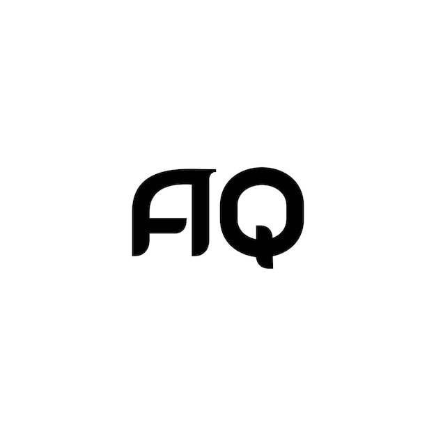 AQ Monogramm Logo Design Buchstabe Text Name Symbol Monochrom Logotyp Alphabet Zeichen Einfaches Logo