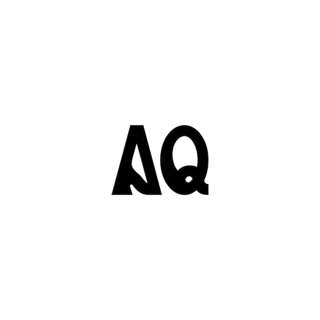 AQ Monogramm Logo Design Buchstabe Text Name Symbol Monochrom Logotyp Alphabet Zeichen Einfaches Logo