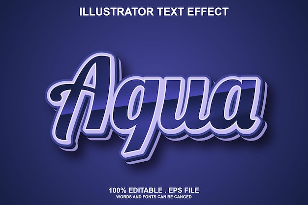 Aqua texteffekt editierbar