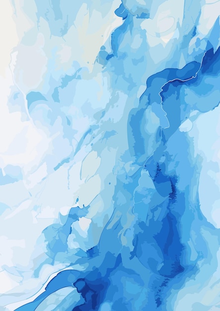 Aquarell abstrakter hintergrund, der blauen und goldenen texturmarmor malt