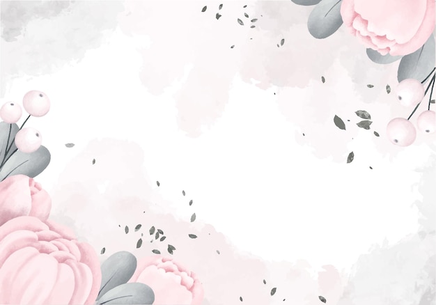 Aquarell abstrakter hintergrund mit blumen