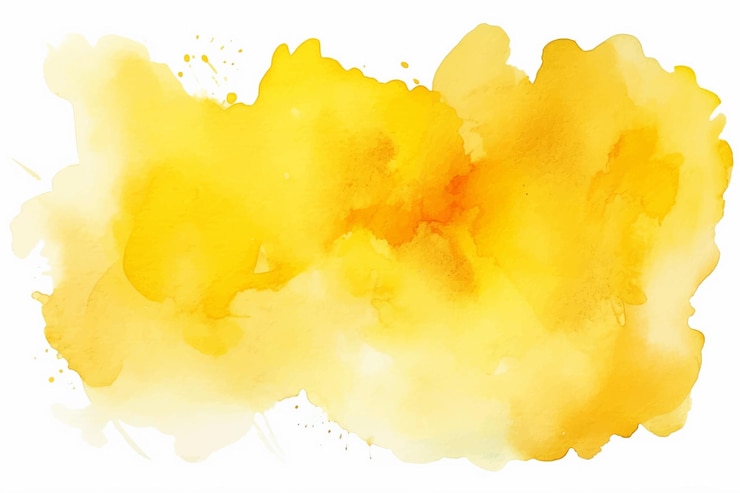 Vektor aquarell abstraktes spritzspray farbmalerei vektortextur gelber hintergrund
