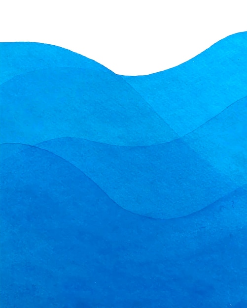 Aquarell blauer Hintergrund Wellen abstrakte Kulisse Vektor-Illustration für Ihr Design