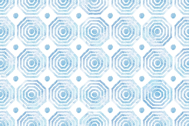 Aquarell blaues indigo geometrisches tetragon wiederholen nahtlosen musterhintergrund
