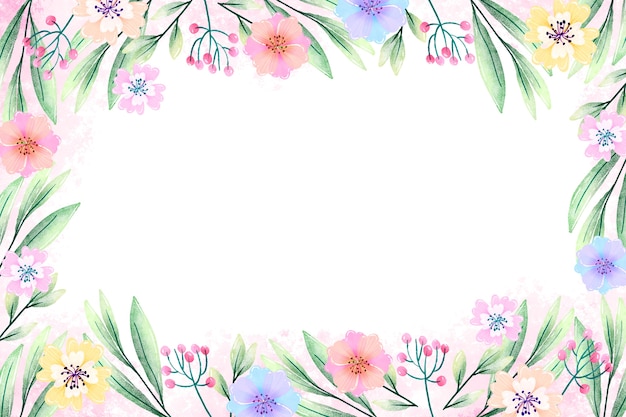 Aquarell Blumen Bildschirmschoner in Pastellfarben