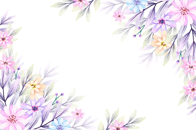 Aquarell Blumen in Pastellfarben