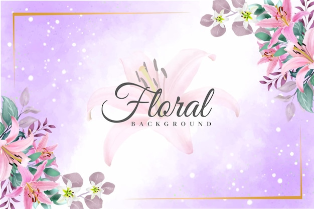Aquarell-Blumenrahmen-Hintergrund mit schönen Blumen