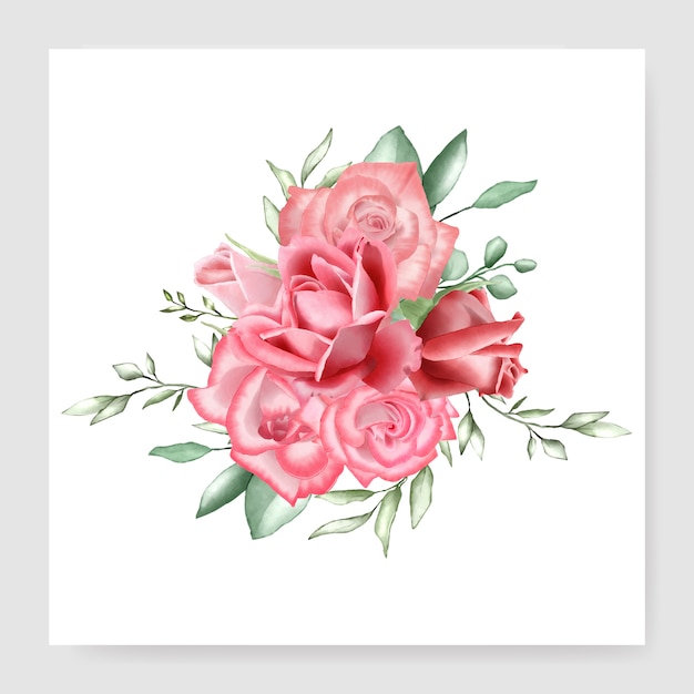 Aquarell blumenstrauß hochzeit vorlage