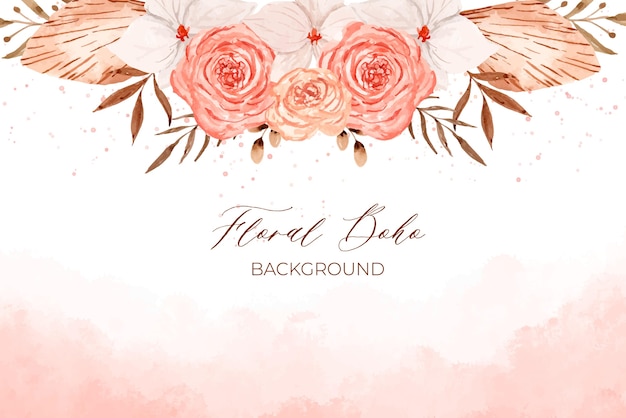 Aquarell Boho-Hintergrund