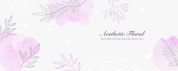 Aquarell breite bannerabdeckung oder webseitenwerbung. aquarell abstrakte splatter rosa pastell glänzend breite vertikale vektor hintergrundvorlage. für schönheit, hochzeit, make-up, schmuck. romantisch feminin