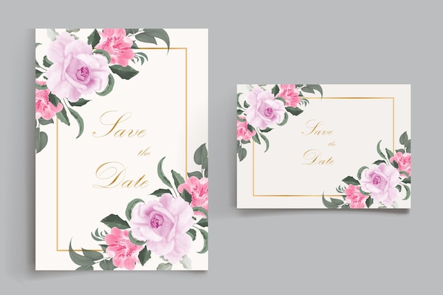 Aquarell chrysantheme hochzeitseinladungskarte