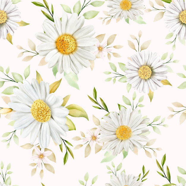 Aquarell Chrysantheme nahtlose Muster