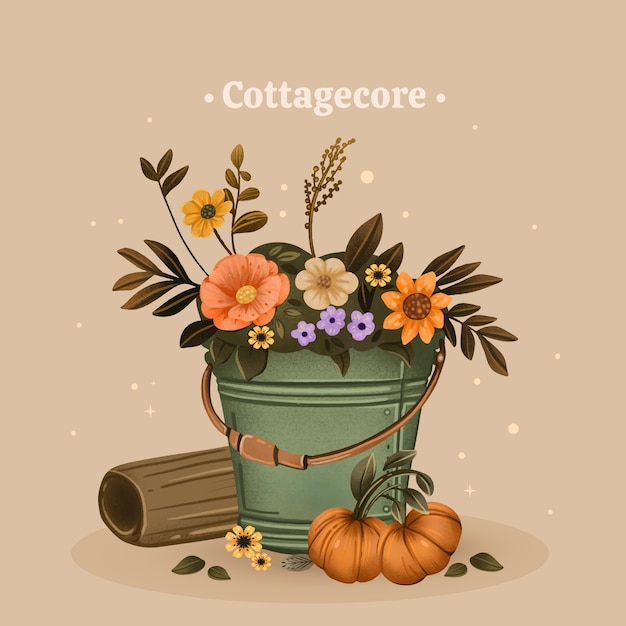 Aquarell-Cottage-Core-Illustration