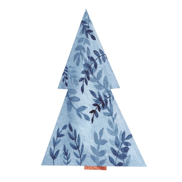 Aquarell dekorativer weihnachtsbaum