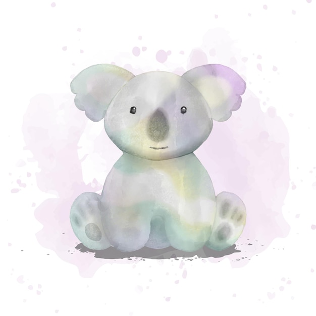 Aquarell der niedlichen koala-vektorillustration