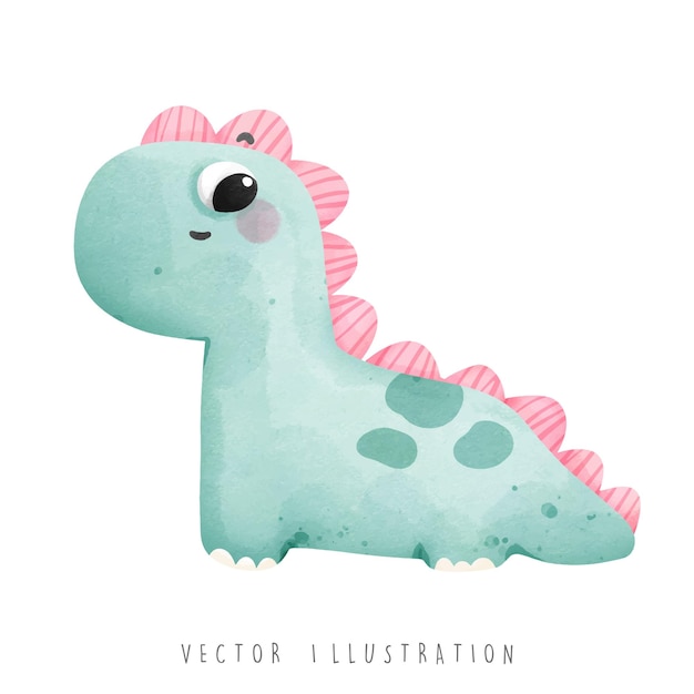 Aquarell-dinosaurier dinosaurier-vektor-illustration