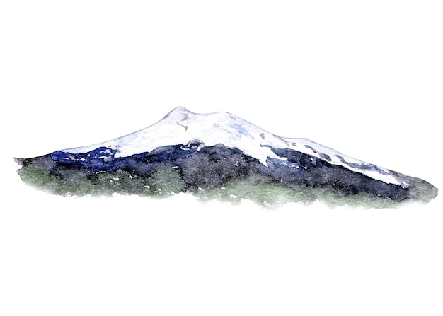 Aquarell elbrus berg