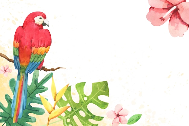 Aquarell farbenfroher tropischer Hintergrund