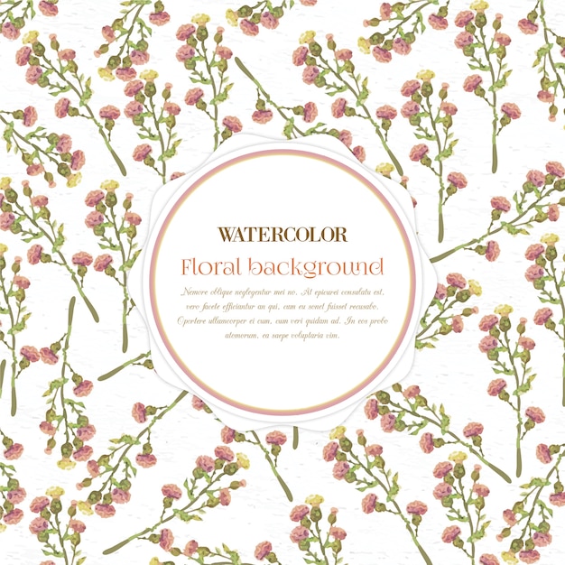 Aquarell floral background mit rahmen