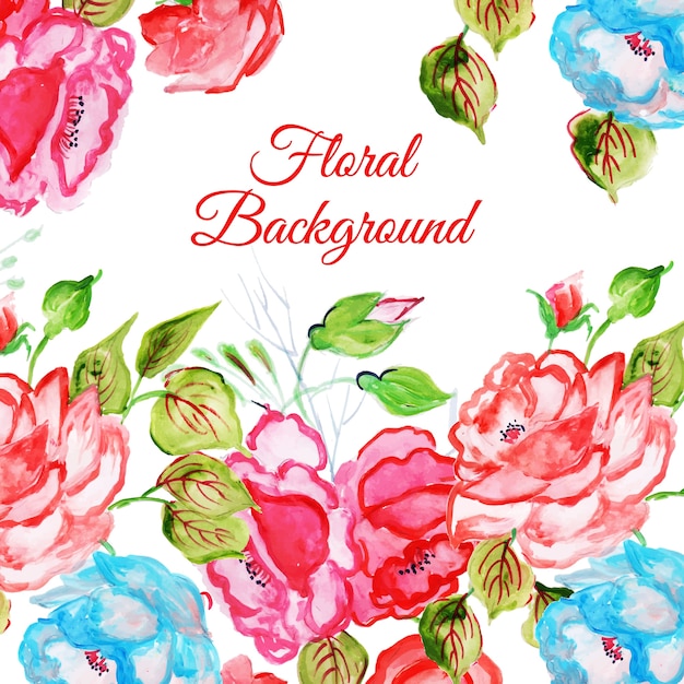 Aquarell Floral Mehrzweckhintergrund