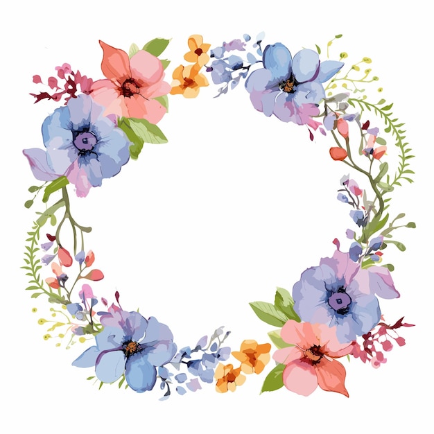 Aquarell florale Rahmenillustration