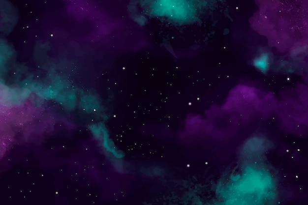 Vektor aquarell galaxie hintergrund