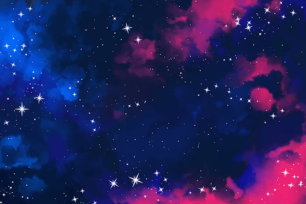 Vektor aquarell galaxie hintergrunddesign