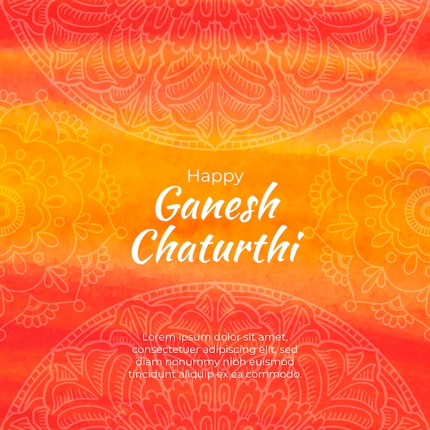 Aquarell Ganesh Chaturthi Konzept
