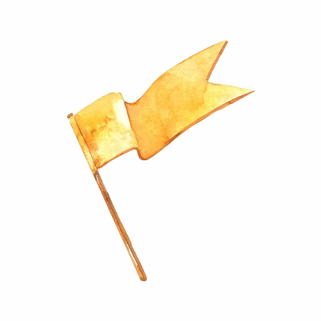 Aquarell gelbe Flagge
