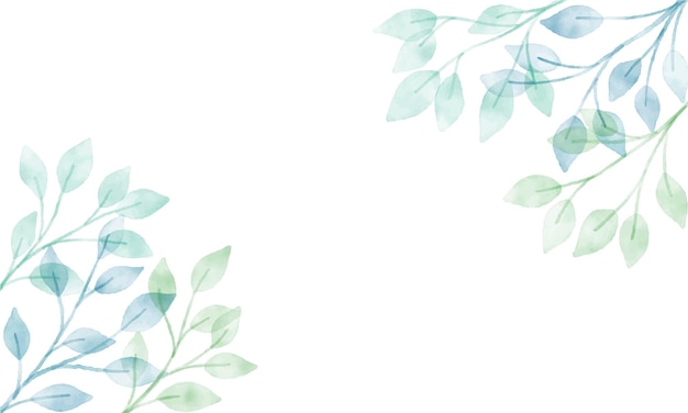 Aquarell gemalter Hintergrund mit eleganten Blättern