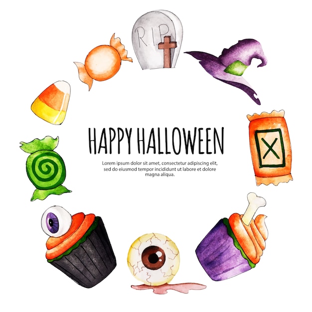 Aquarell halloween hintergrund