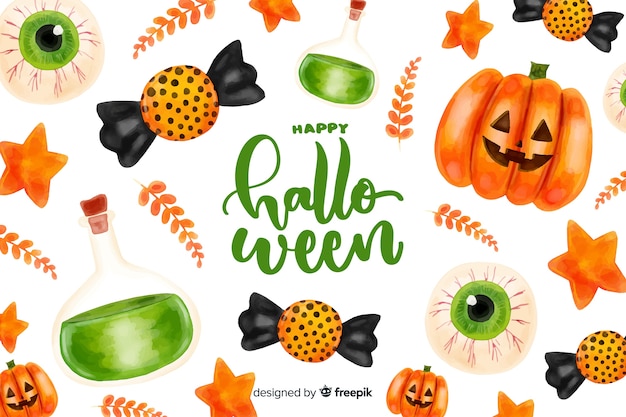 Aquarell halloween hintergrund