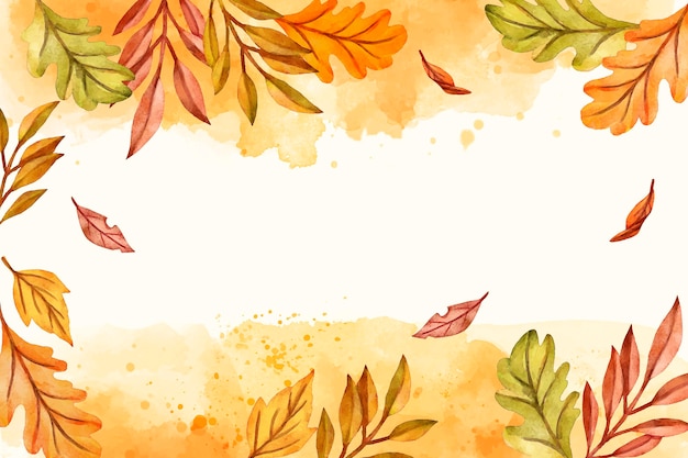 Vektor aquarell herbst hintergrund