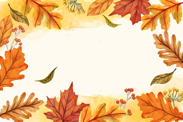 Vektor aquarell herbst hintergrund