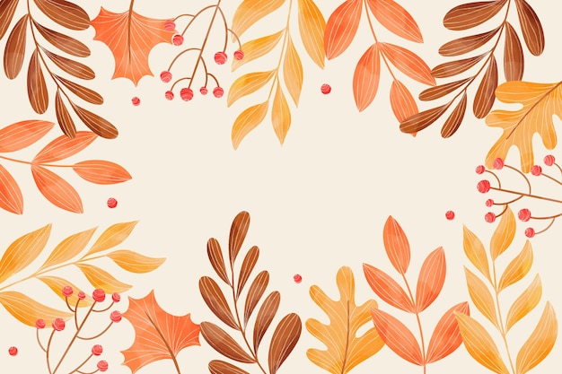 Aquarell Herbst Hintergrund