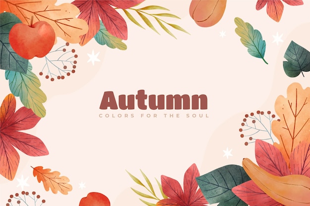 Aquarell herbst hintergrund