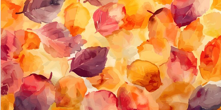 Vektor aquarell herbstlaub hintergrund