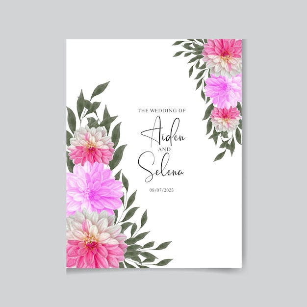 Aquarell hochzeitseinladungskarte design