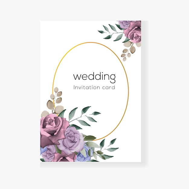 Aquarell hochzeitseinladungskarten design