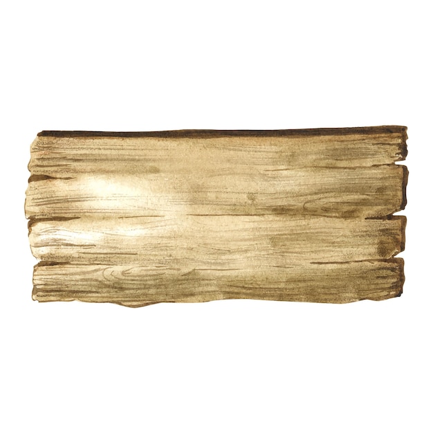 Aquarell Holzstücke Hölzernes Schild zum Kopieren von Raum Holz Textur Hintergrund