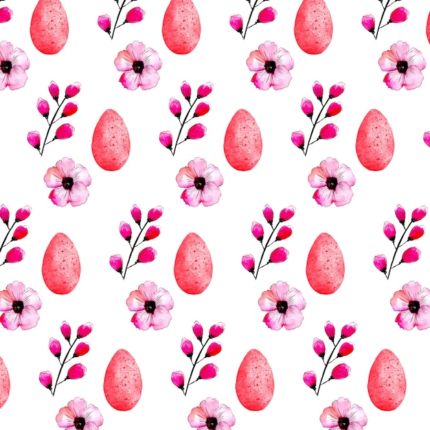 Aquarell Ostern Blumen Hintergrund