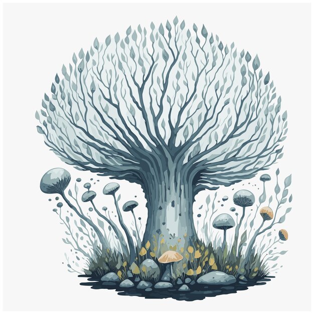 Vektor aquarell pilz clipart