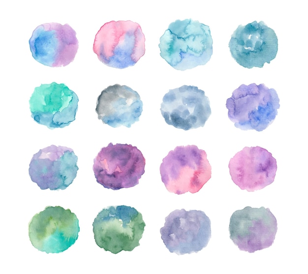 Aquarell-pinselstrich-set