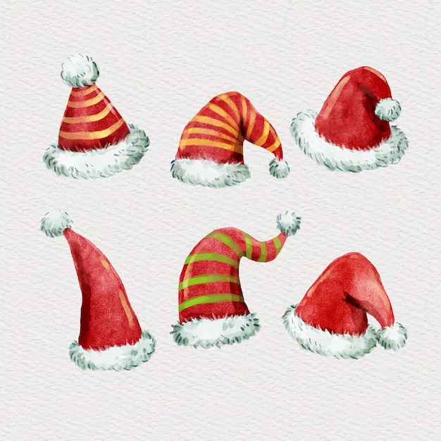 Aquarell Santa Hut Sammlung