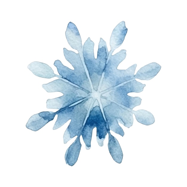 Vektor aquarell-schneeflocken-illustration