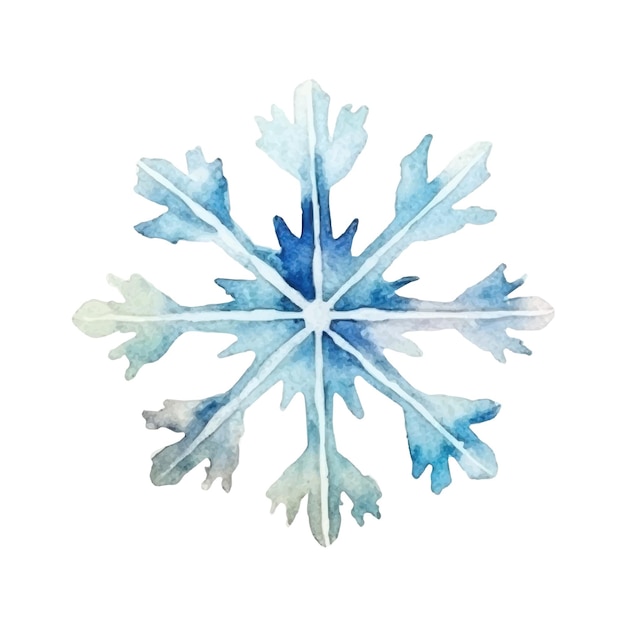 Vektor aquarell-schneeflocken-illustration