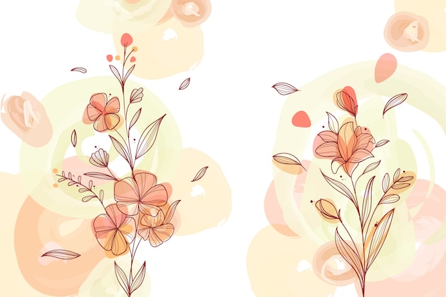 Aquarell schöner Blumenhintergrund