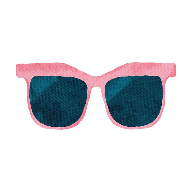 Aquarell sommer sonnenbrille illustration